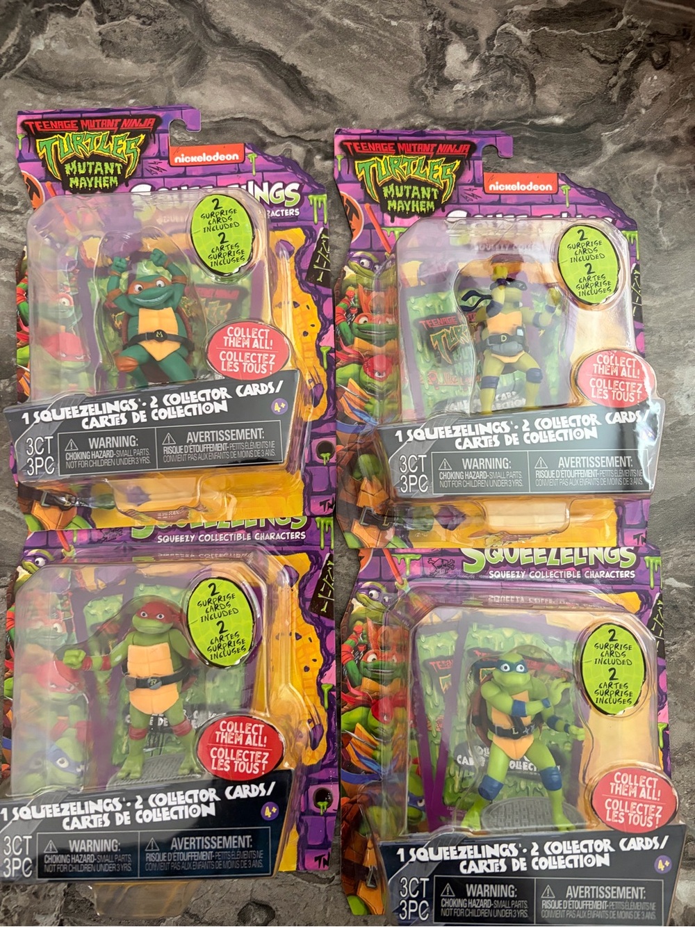 Teenage Mutant Ninja Turtles Mutant Mayhem Squeezelings 4-Pack - Green